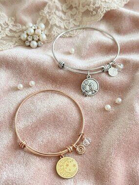 Love This Life Adjustable Charm Bracelets – Gold & Silver Set